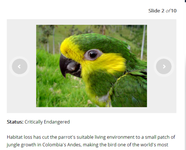 Endangered Species-view slide & do quiz (SOURCE: channelone.com)