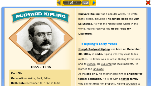 CLICK TO VIEW Online Biographies For Kids to Read (SOURCE:turtlediary.com)