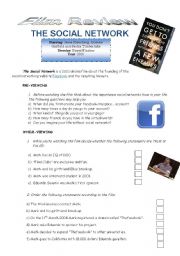The Social Network - Film review by Clara Andrade (SOURCE: eslprintables.com)