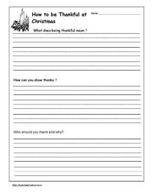 Be Thankful at Christmas (SOURCE: specialed.about.com)