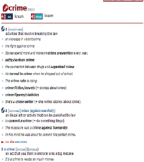 CRIME: DEFINITION & EXPRESSIONS (SOURCE: oald8.oxfordlearnersdictionaries.com) CRIME: DEFINITION & EXPRESSIONS (SOURCE: oald8.oxfordlearnersdictionaries.com)