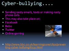 CYBERBULLYING-VIEW RESOURCES: MICHELLE HENRY: VIOLENCE