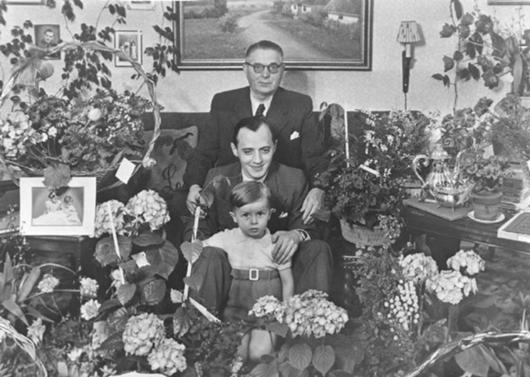 Ole's 60th birthday 1951 pictured three generations of the Christiansen family Ole (top), Godtfred (middle), and Kjeld (bottom)