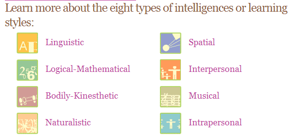 What Are Your Child's Special Gifts? Every child has their own style of learning. Take our evaluation to find out what your child's special gifts and unique learning styles are and discover the best ways to enourage them. Start the evaulation (SOURCE: school.familyeducation.com)