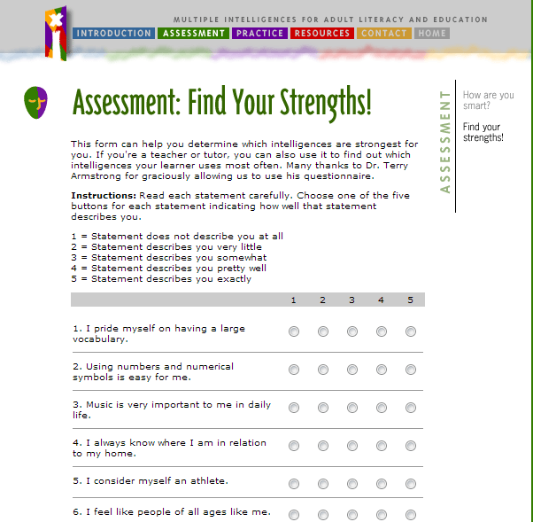 CLICK TO FIND YOUR STRENGTHS (SOURCE: literacyworks.org)