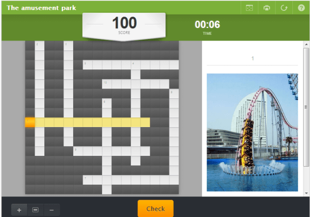 CLICK TO PLAY The amusement park-interactive (SOURCE: en.educaplay.com)