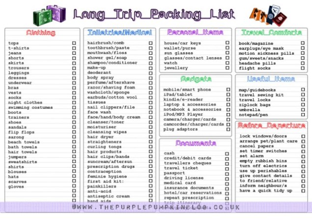 long-trip-packing-list