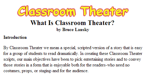 LESSON PLANS & SCRIPTS (SOURCE: fictionteachers.com)