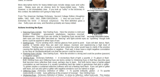 How to Describe Eyes (SOURCE: obsidianbookshelf.com)